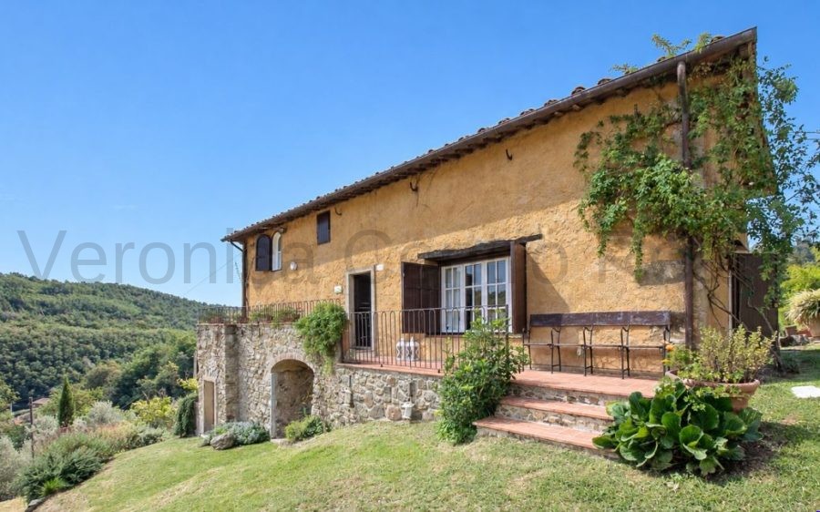 Casale panoramico con piscina e oliveto sulle colline di Lucca